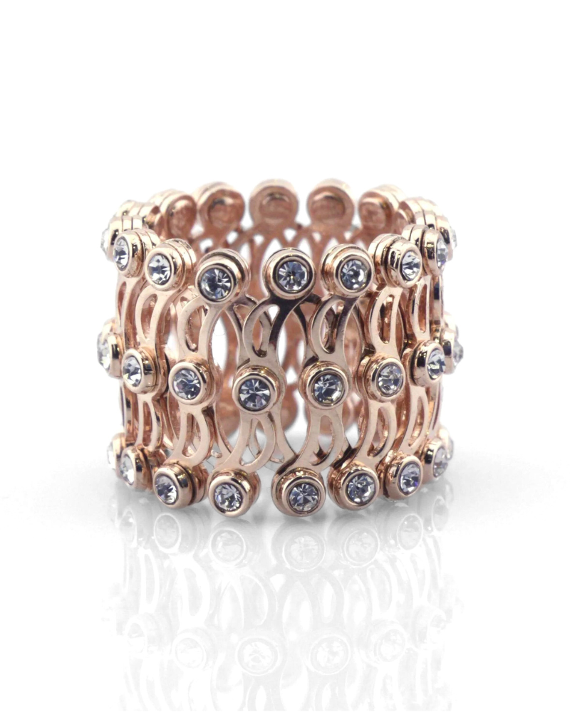 Silver Rose Gold Convertible Bracelet & Ring
