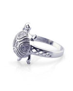 Diamondback Turtle Silver Ring