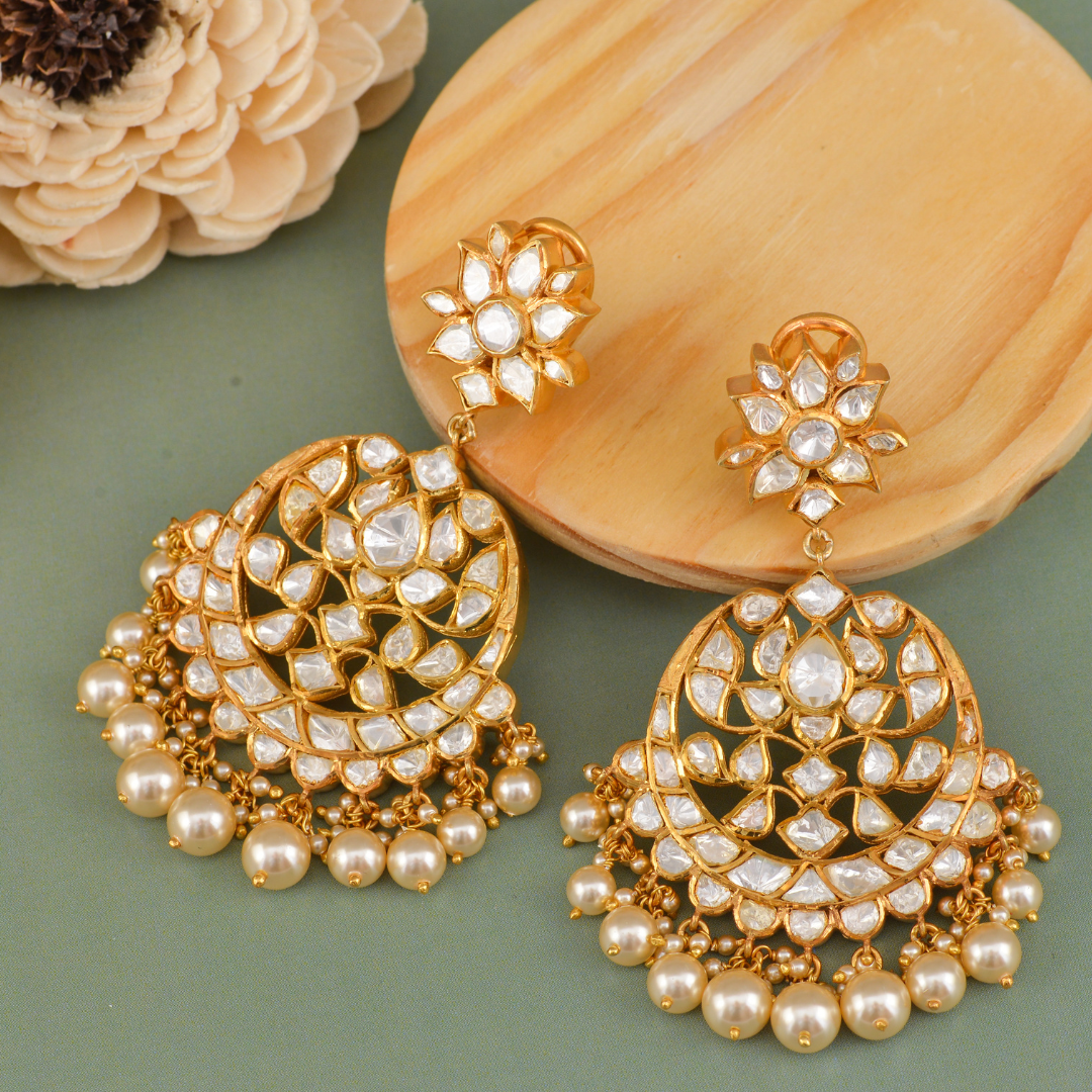 Elegant Rose Gold Diamond Drop Earrings