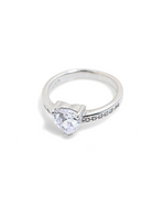 Silver Eternity's Embrace Diamond Ring