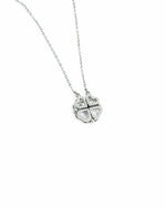 Silver Clover Heart Magnet Necklace