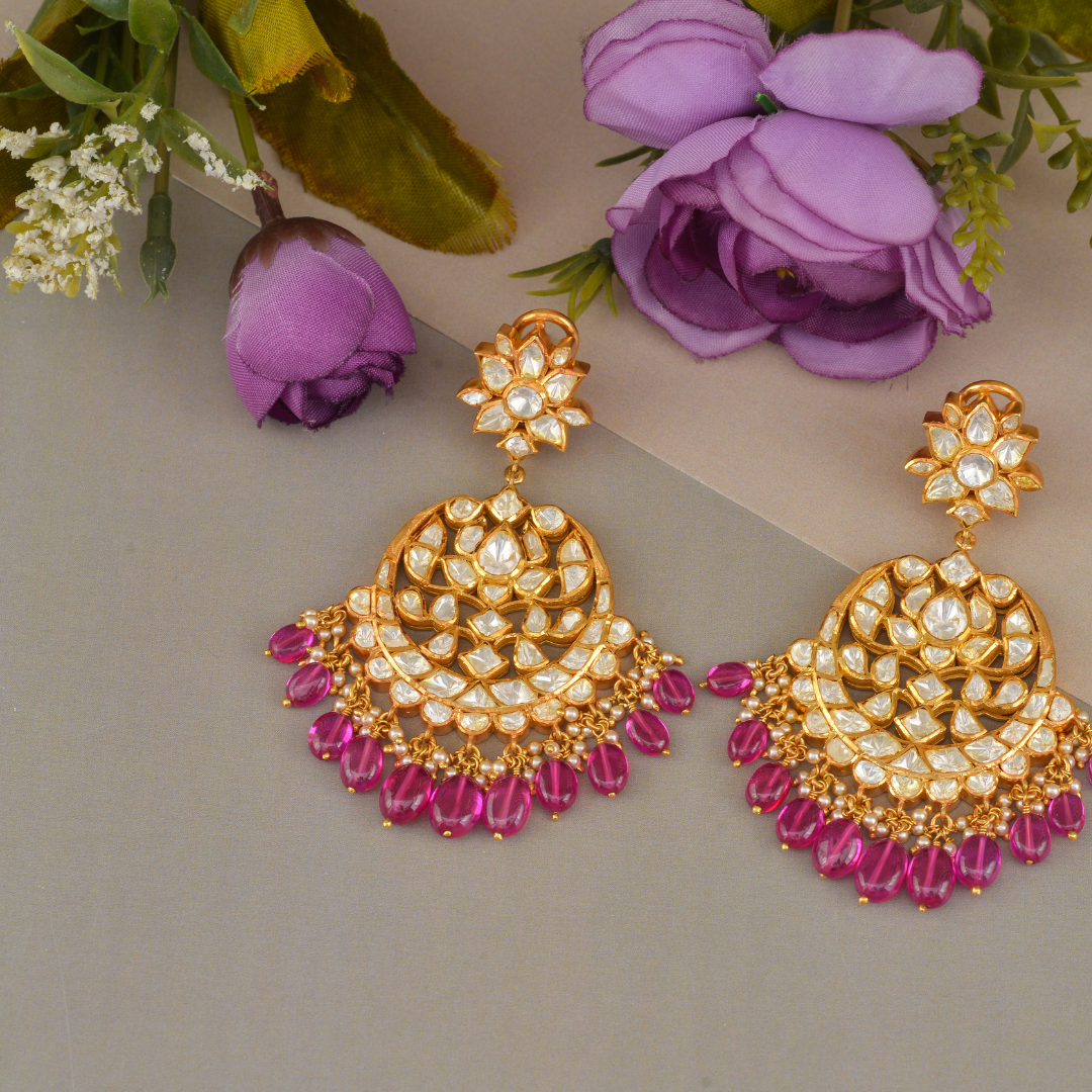 Elegant Rose Gold Diamond Drop Earrings